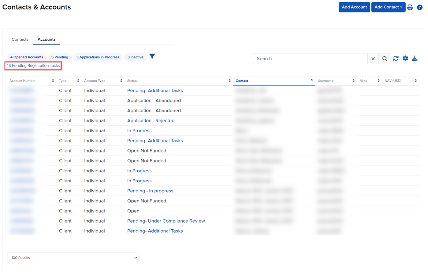 Image of the pending additional tasks notification in portal. 